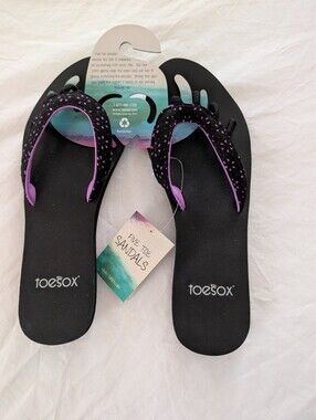 Toesox Women's Diva Five Toe Sandals (Size 8)